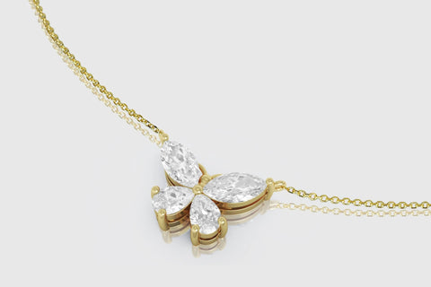 Butterfly Diamond Necklace - elbeu