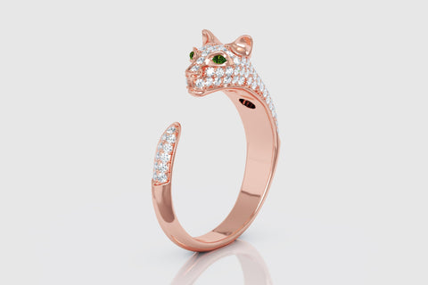 Panther Diamond Ring - elbeu