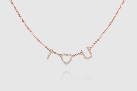 I love You Diamond Necklace - elbeu