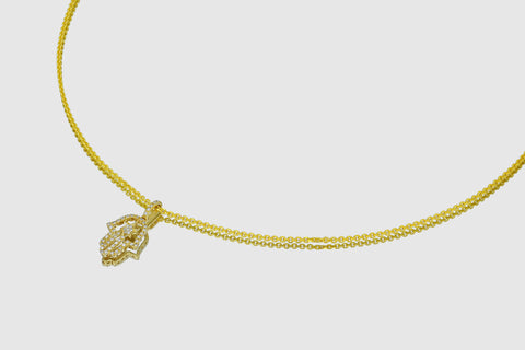 Hamsa Diamond Necklace - elbeu