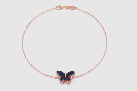 Butterfly Blue Sapphire Bracelet - elbeu