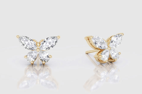 Butterfly Diamond Earrings - elbeu
