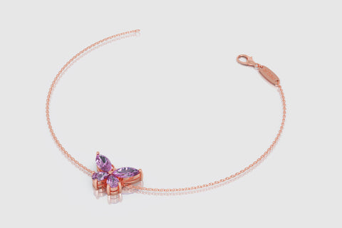 Butterfly Pink Sapphire Bracelet - elbeu